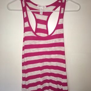 Pink and White tank top